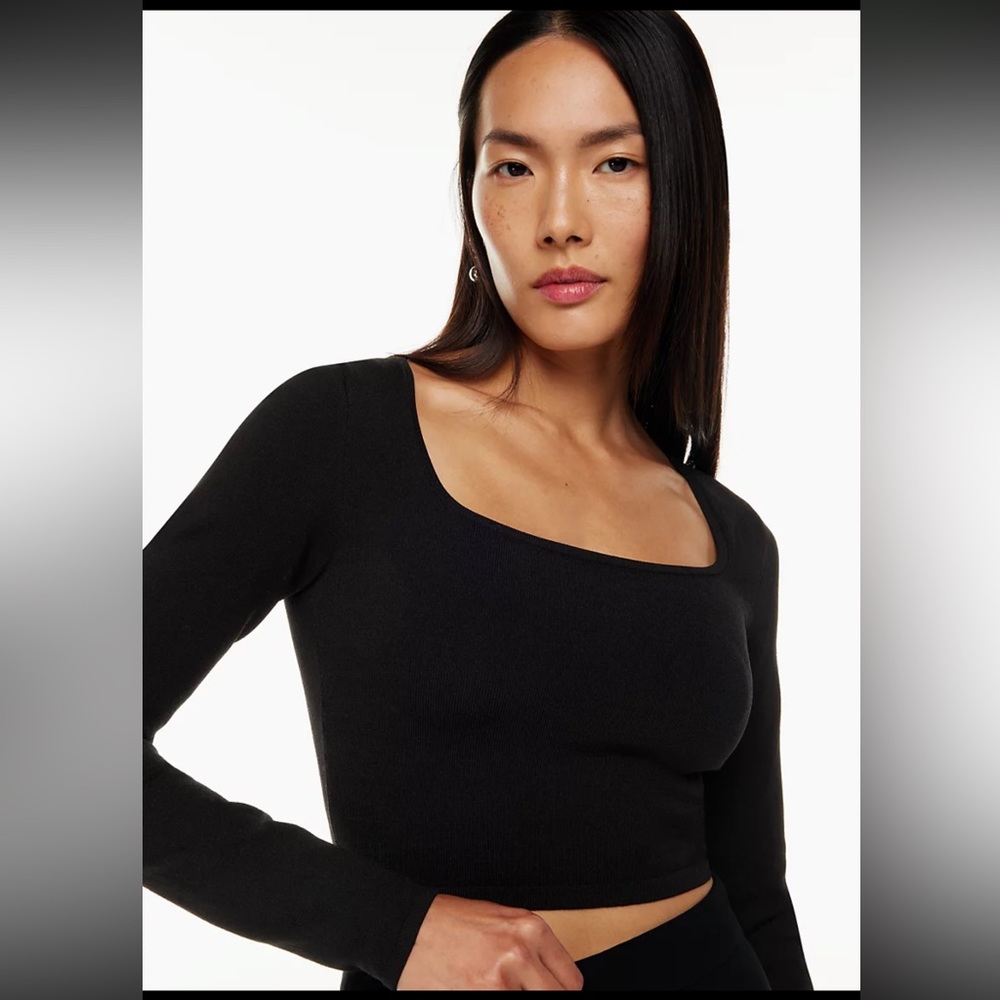 Sculpt Knit Square Neck Top